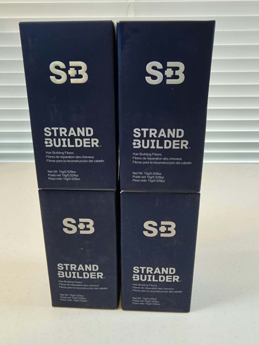 SB STRAND BUILDER HAIR BUILDING THICKENING FIBERS LIGHT GRAY LOT OF 4 NEW